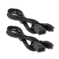 Controller Extension Cable Compatible For Sega Genesis [2 Pack] 6 Feet - 1.8m by EVORETRO