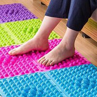 10PCS Massage Slimming Pad Toe Pressure Plate Explosion Pebbles Shiatsu Blanket Heated Foot Massager Machine Leg Spa Water Large Feet Bath Shiatsu Deep-Kneading Plantar Fasciitis Tired Muscles