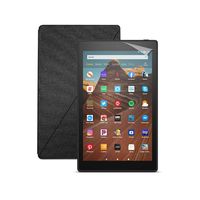 Fire HD 10 Tablet (32 GB, Black, With Special Offers) + Amazon Standing Case (Charcoal Black) + Nupro Screen Protector (2-pack)