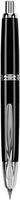 Pilot Vanishing Point Collection Retractable Fountain Pen, Black with Rhodium Accents, Blue Ink, Medium Nib (60242)