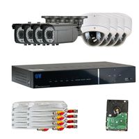 GW Security GW9338AHD261HD271HD8 8 CH Hybrid HD-AHD DVR 8 x 1/2.9" 2.1 MP Camera, 2.8-12mm Lens