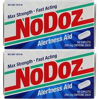 NoDoz 200mg Maximum Strength Alertness Aid, 60 Caplet Twin Pack
