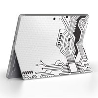 igsticker Ultra Thin Premium Protective Back Stickers Skins Universal Tablet Decal Cover for Microsoft Surface Go (2018) 010407 Chemistry　Pattern　White　Black