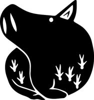 Seven Deadly Sins Boar - Vinyl - 5.5" tall (Color BLACK) decal laptop tablet skateboard car windows stickers