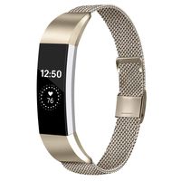 Meliya Replacement Metal Bands Compatible with Fitbit Alta/Fitbit Alta HR, Stainless Steel Metal Replacement Wristbands for Women Men (Small, 01 Vintage Gold)