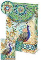  Punch Studio Pouch Note Cards (Royal Peacocks 57938)
