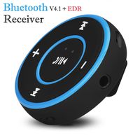 Makaor Portable Wireless Bluetooth Music Receiver 3.5mm Audio Stereo Adapter for Car AUX Home Dongle with Long Battery Life (Φ4913mm, Blue)