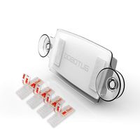 AutoBoxClub Clear - EZ Pass Holder, IPass Holder/Toll Pass Holder for Most US States/Toll Pass Windshield Mount/Easy to Install and Remove/with 4pcs Toll Pass Mounting Strips/UV-Protective (1 Pack)