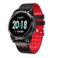 GOKOO Smart Watch for Men Women with Heart Rate Blood Pressure Sleep Monitor IP67 Waterproof Activity Tracker Notification Camera Music Control Red ... (Red)