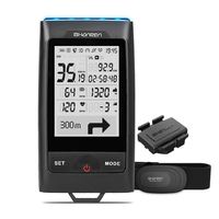 SHANREN Di-Pro GPS Bike Computer, 96-Hour Bluetooth ANT+ Cycling Computer with Headlight (HRM Bundle)
