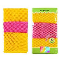 Dish Washing Cloths (11" by 11") Sponges Scrubber for Odor Free - Quick Dry, Multi Purpose Scrubbing Scrub Scourer Pads (Pack of 3)
