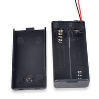 DCFun 2 x 1.5V AA Battery Holder Case Storage Box with Wire Leads and ON/Off Switch 10-Pack