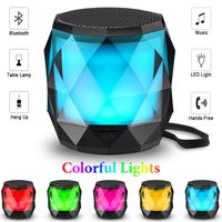 LED Bluetooth Speaker,LFS Night Light Wireless Speaker,Untra Mini Speaker,Diamond Shape Portable Wireless Bluetooth Speaker,Multi-Colored auto-Changing RGB LED Themes,Handsfree/TWS Supported ...