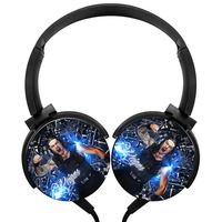 Roman-Reigns Stereo Headphones Lightweight With Mic Over Ear, Cartoon Headsets For Iphone, Ipad, Smartphone And Tv 3.5Mm Black