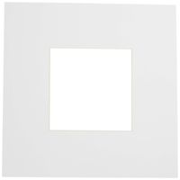 8x8 Polar White / Porcelain Custom Mat for Picture Frame with 4x4 opening size (Mat Only, Frame NOT Included)