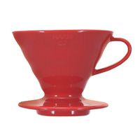 Hario V60 Ceramic Coffee Dripper, Size 02, Red