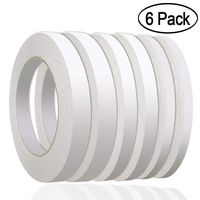 236 Yards Double Sided Tape, Aniann 6 Rolls Heavy Duty Adhesive Sticky Tape Two Sided Tapes for Scrapbooking, Card Making, Gift Wrapping, Arts & Crafts ((1/4", 1/3", 1/2" x 36m/39.4 Yards)