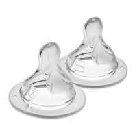 MAM Bottle Nipples Fast Flow Nipple Level 4 (Set of 2), For 6+ Months, SkinSoft Silicone Nipples for Baby Bottles, Fits all MAM Bottles