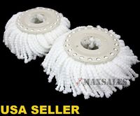 New 2PC Replacement Mop Head Refill for 360 Magic Spin Mop Long Microfiber