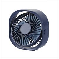 USB Desk Fan, Portable Mini Personal Fan,3 Speeds, Super Quiet, USB Powered, 360° Up and Down,Perfect for Home, Office (Blue)