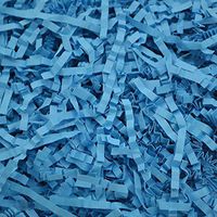 Crinkle Cut Paper Shred Filler for Packing and Filling Gift Baskets Perfect for Stuffing Gift Bags (Lake Blue)