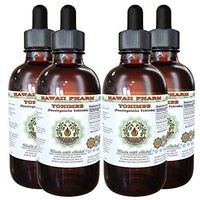 Yohimbe Alcohol-Free Liquid Extract, Yohimbe Liquid (Pausinystalia Yohimbe) Dried Bark Glycerite Natural Herbal Supplement, Hawaii Pharm, USA 4x4 fl.oz