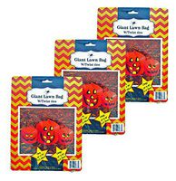 Set of 9 Giant Halloween Pumpkin Lawn Bags with Twist Ties in 3 Different Sizes (Set of 9, Pumpkins)