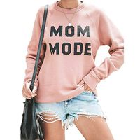LINYIOU77 Womens Winter Loose Crewneck Sweatshirt Long Sleeve Letter Print Terry Casual Cute Pullover Tops Pink