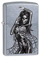 Zippo Personalized Message Engraved on Backside Customized Skeleton Lady Windproof Lighter