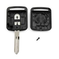 uxcell New 2 Buttons Uncut Key Fob Remote Control Case Shell Replacement for Nissan Cabster Micra K12 Navara Note E11 Patrol Qashqai J10