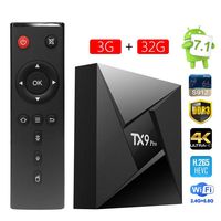 TX9 Pro Android TV Box Amlogic S912 Octa Core 3GB/32GB Android 7.1 Smart TV Box 2.4G/5.8G Dual Band WiFi Bluetooth 4.0 DLNA AirPlay H.265 4K HDMI Streaming Media Player