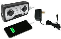 Ambient Weather WR-77-AC Compact Emergency Radio with AM/FM/WeatherBand, Flashlight, with Smart Phone Charger, AC Adapter