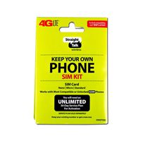 Straight Talk 4G LTE "Keep Your Own Phone SIM Kit" Nano/Micro/Standard SIM Card (AT&T and GSM-Compatible)