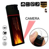 Spy Cam with Mini Smile Face Button Pins or Lighter with Camera Spy Camera (Black-1)