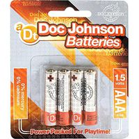 Doc Johnson Batteries - 4 AAA Orange/Silver