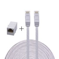 Cat6 Flat LAN Extension Cable Flat LAN Network Connector Dual Purpose, LAN Jumper (3m)