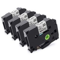 Replace TZe Tape 12mm 0.47 Laminated White TZe-231 TZ-231 Label Tape Compatible Brother Ptouch Label Tape for PTD210 PTH100 12mm (1/2 Inch) x 8m (26.2 ft) Black on White 4-Pack