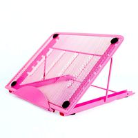 Baobeir Mesh Ventilated Adjustable Laptop Stand for Laptop/Notebook/iPad/Fire 7/Fire 8/Fire 10/Samsung Tab/Tablet and More (Pink)