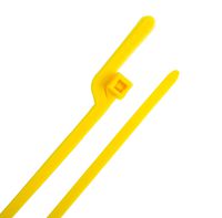 SecuriTie CTEZ6-40100Y EZ-Off Cable Ties, 6 Inch., 40 Lbs. Tensile Strength, Wire & Cord Management / Industrial / Household Use, Nylon Zip Tie, 100 Pk, Yellow