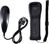 Prodico Wii Remote,Prodico Wii Controller with Nunchuck and Silicon Case for Wii Wii U(Black)