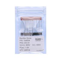 20PCS 1N4004 Rectifier Diode 1A 400V DO-41 (DO-204AL) Axial 4004 1 Amp 400 Volt