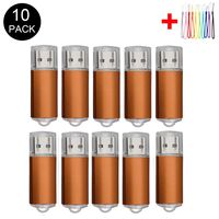 10PCS 2.0/3.0 USB Flash Drive Pen Drive Memory Stick Thumb Stick Pen Black (2.0/2GB, Orange)