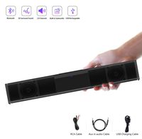 Mini Sound Bar Speakers for Cell Phone Computer Desktop Laptop PC Projector and Tablet Sound Bars Wired Aux RCA Connection Wireless Bluetooth Portable Elegant Compact Soundbar Speaker