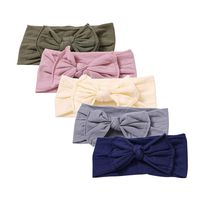 Baby Girl Nylon Headbands Newborn Infant Toddler Hairbands and Bows Child Hair Accessories (ZM02-5pcs)