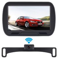 Yakry HD Digital Wireless Backup Camera System for RV/Cars/Trailers/Truck 5'' Monitor Kit Rear/Front View Camera Reverse/Continous Use Guide Lines ON/Off IP69 Waterproof