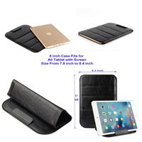 Stand Able Universal Cases with Fortune Tech Fold-Stand Function fit for Screen Size: 6 in, 7 in, 8 in, 9.7 in, 10.1 in, 12.9 in Devices: HP, Dell, Ipad, Etc, All Brand Tablet, Note, 8 in, Black