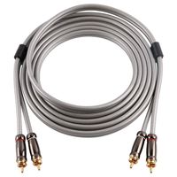SKW Audiophiles RCA Cable 2RCA Male to 2RCA Male HiFi System with Diameter 7mm(1.64ft/0.5M,Grey,PVC)
