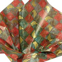 Gold Trimmed Sistine TileTissue Paper - 25 Sheet Pkg - 20" x 30"