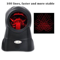 MUNBYN Barcode Scanner, Wired 1D 100 Laser Lines 1400Times/SEC Omni Directional Handsfree Barcode Reader Auto Sensor with 2 Meters USB Cable for Windows Mac Linux System