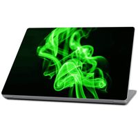 MightySkins Protective, Durable, and Unique Vinyl wrap cover Skin for Microsoft Surface Laptop (2017) 13.3" - Green Flames, Green (MISURLAP-Green Flames)